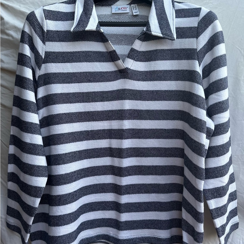 Black and White Striped Sweater
